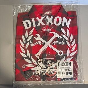 DIXXON Red and Black Plaid Button Down Shirt